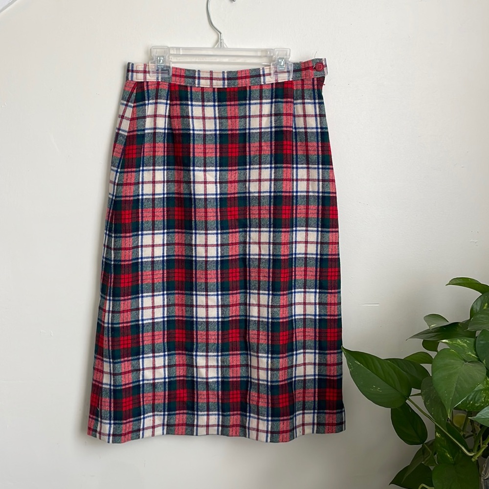 Vintage Authentic Macduff Dress Tartan Pendleton Wool Skirt | Waist 28 | Size 6
